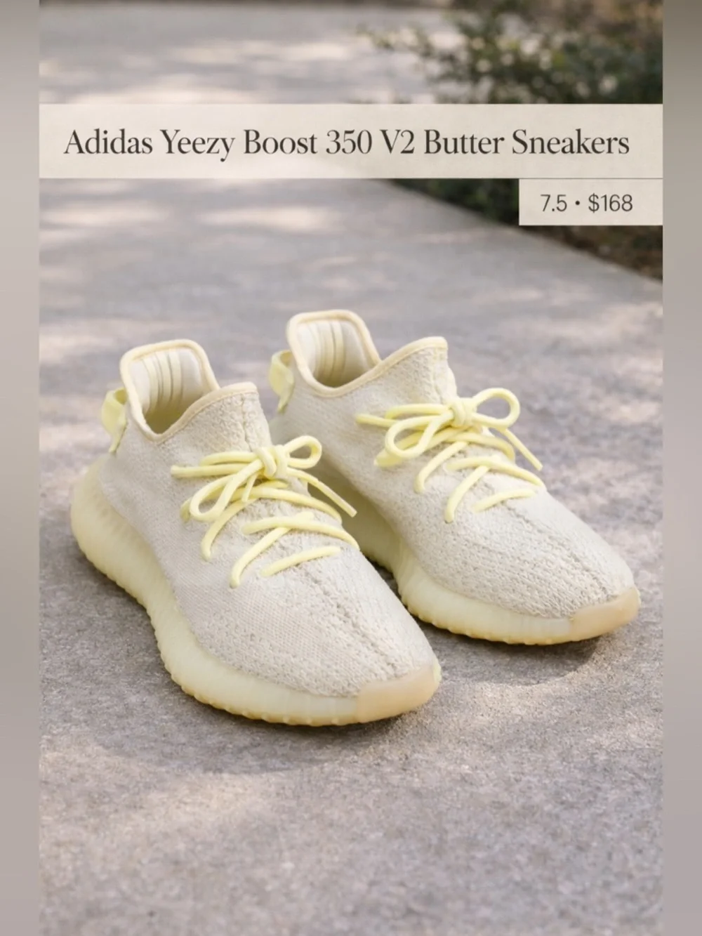 Adidas Yeezy Boost 350 V2 Butter Sneakers Size 7.5